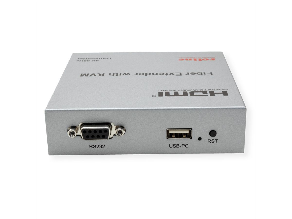 ROLINE KVM Verlängerung über LWL, HDMI 4K, USB, 20 km