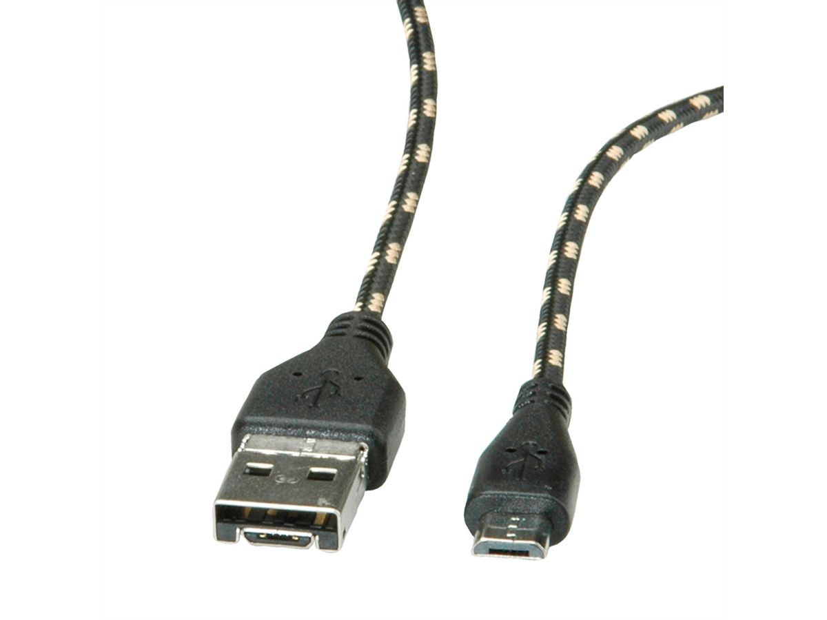 ROLINE GOLD USB 2.0 OTG Kabel, A + Micro B - Micro B, ST/ST, 1 m