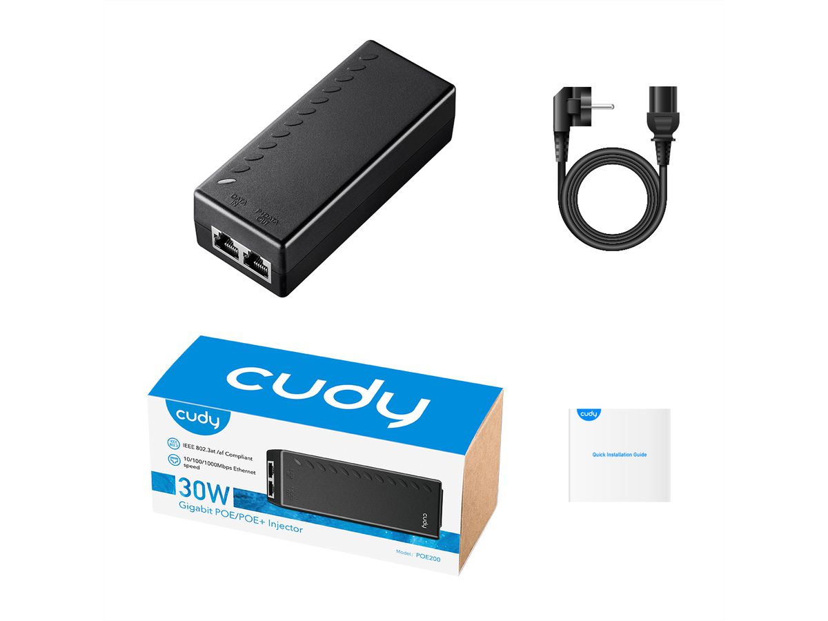 CUDY POE200 30W PoE+/PoE Injektor Gigabit