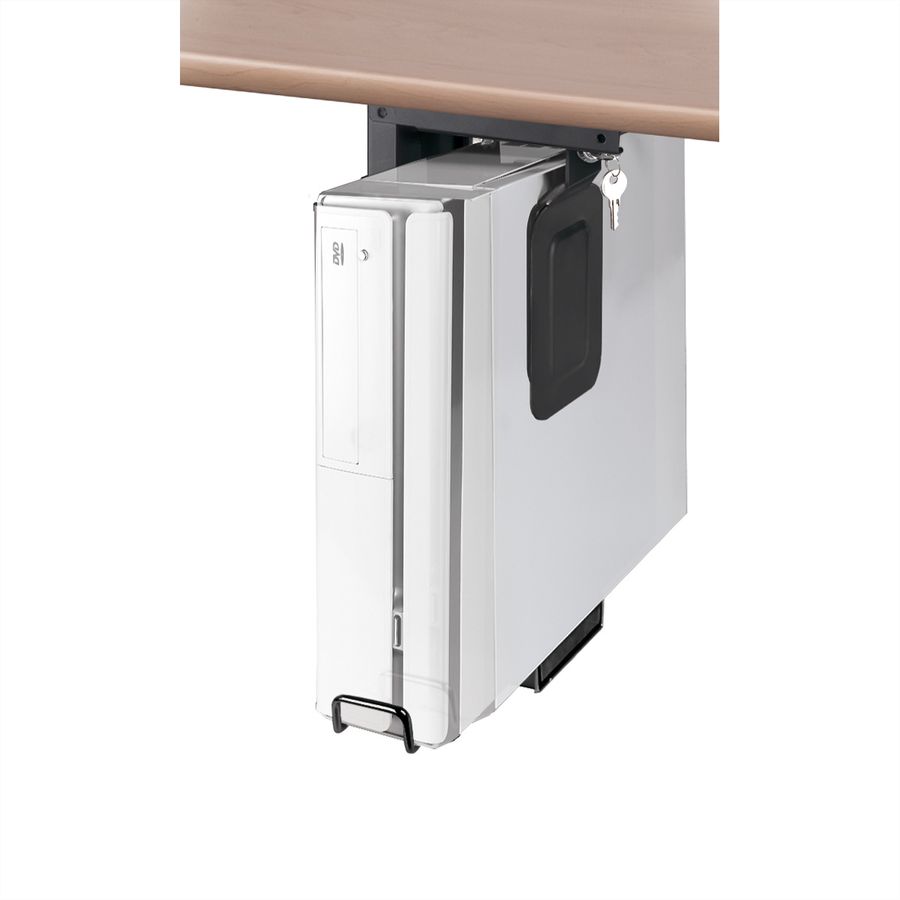ROLINE Slim/Mini-PC-Halterung, abschliessbar, schwarz, bis 10 kg