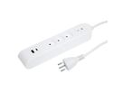 Steffen Steckdosenleiste IQ 3fach , PRO 3xT13 + 1xUSB-A 18W + 1xUSB-C PD 20W, 3m, weiss