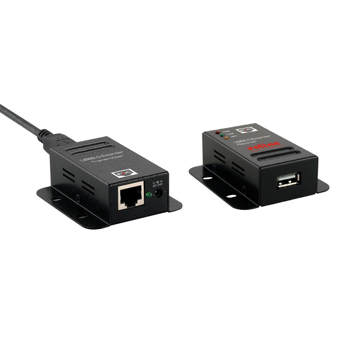 ROLINE Rallonge USB 2.0 à partir de RJ45, 1x USB, max. 50m