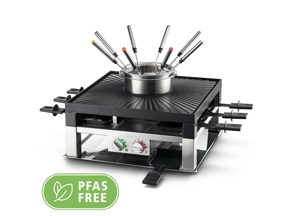 Barbecue combiné Solis 3 en 1, argent