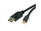 ROLINE Câble Mini DisplayPort v1.4, mDP M - DP M, noir, 2 m