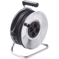 BACHMANN Stahlblechkabeltrommel 4-f. 50m, H05RR-F 3G1,5mm, IP20
