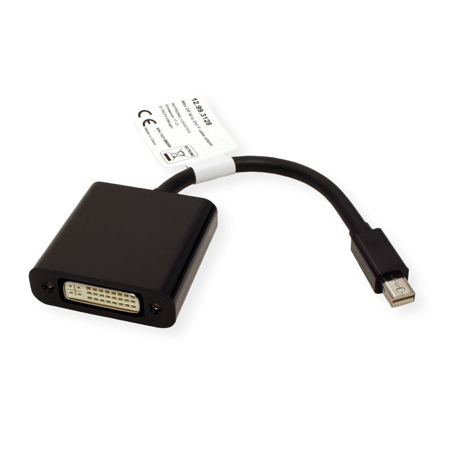 VALUE Mini DisplayPort-DVI Adapter, Mini DP ST - DVI BU