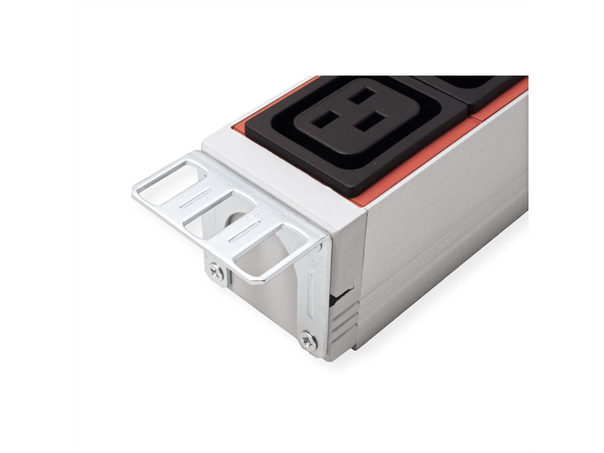BACHMANN IT PDU ALU 1U 8x C13 3x C19, câble d'alimentation avec fiche C20