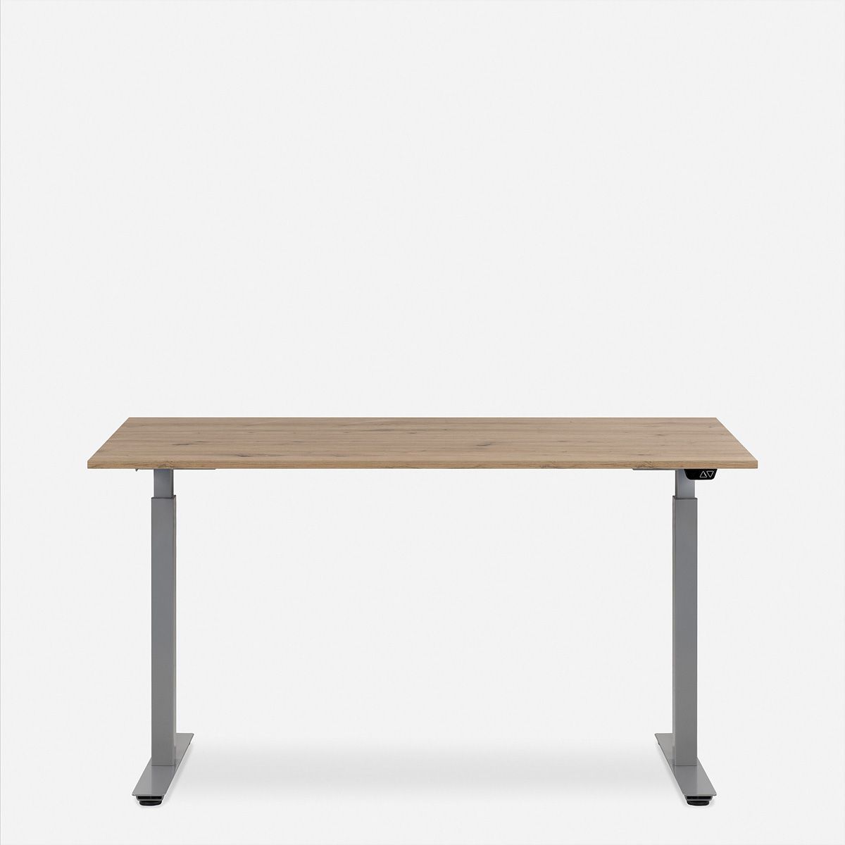 WRK21 Schreibtisch Smart 120 x 80 cm, Höhenverstellbar, Kendal Eiche / Grau