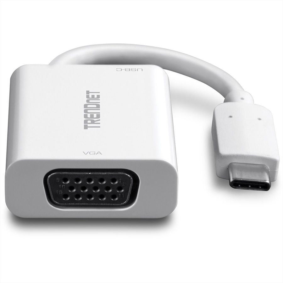 TRENDnet TUC-VGA2 USB-C VGA Weiß Kabelschnittstellen-/adapter