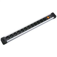 BACHMANN CONNECTUS Bâti de prises 9x contact de protection, plastique, avec interrupteur, 2,0 m