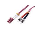 VALUE LWL-Kabel 50/125µm OM4, LC/ST, violett, 5 m