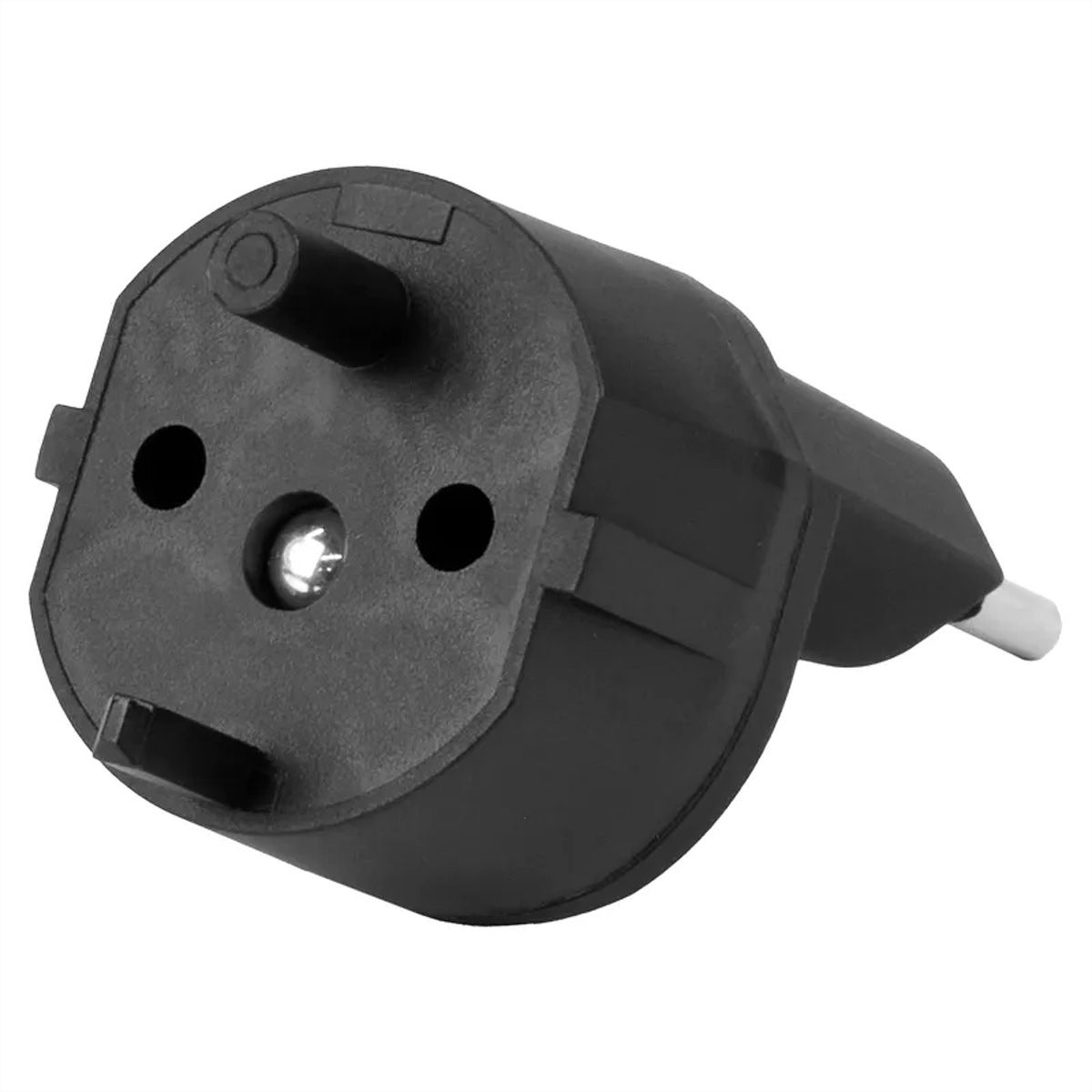 Steffen FIX Adapter DE/CH, CEE7/17 T11 2-polig dezentral schwarz