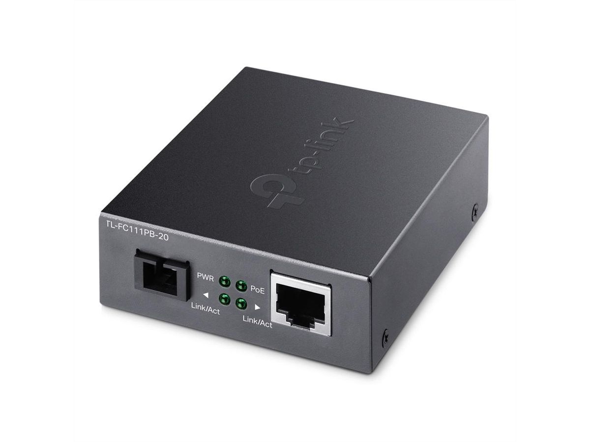 TP-Link FC111PB-20 Media Converter , PoE Budget, With 1-Port PoE