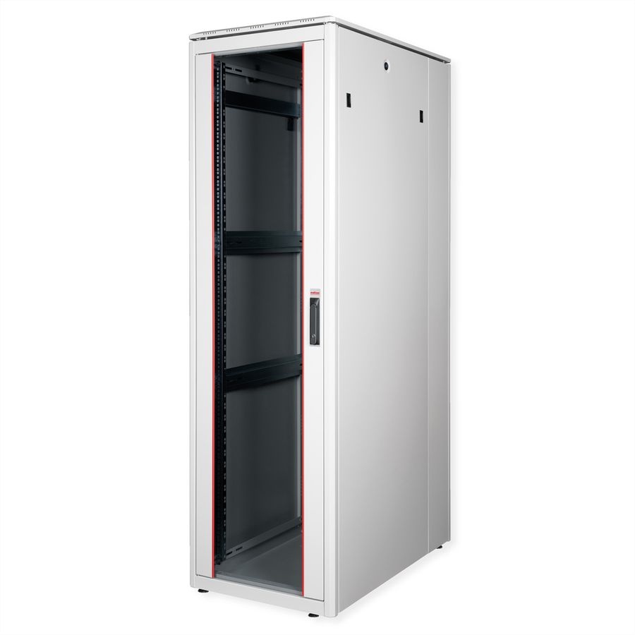 ROLINE 19-Zoll Netzwerkschrank Pro 42 HE, 600x1000 BxT Glastür grau