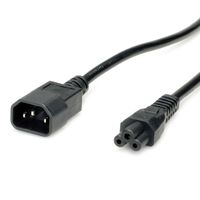 VALUE Netzkabel IEC320/C14 Stecker - C5 Buchse, schwarz, 1,8 m
