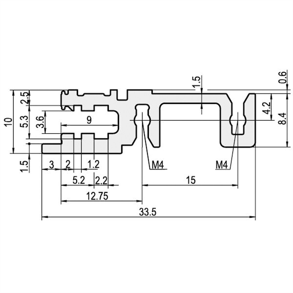 SCHROFF Typ H-KD stabil, kurzes Dach - MODULSCH. VORNE 20TE H KD