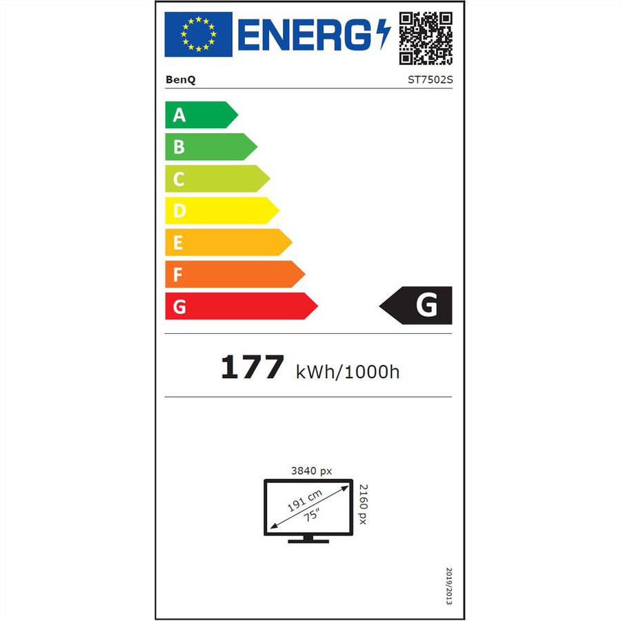 BenQ Signage Display ST7502S , 75", 18/7, UHD, 400cd/m²