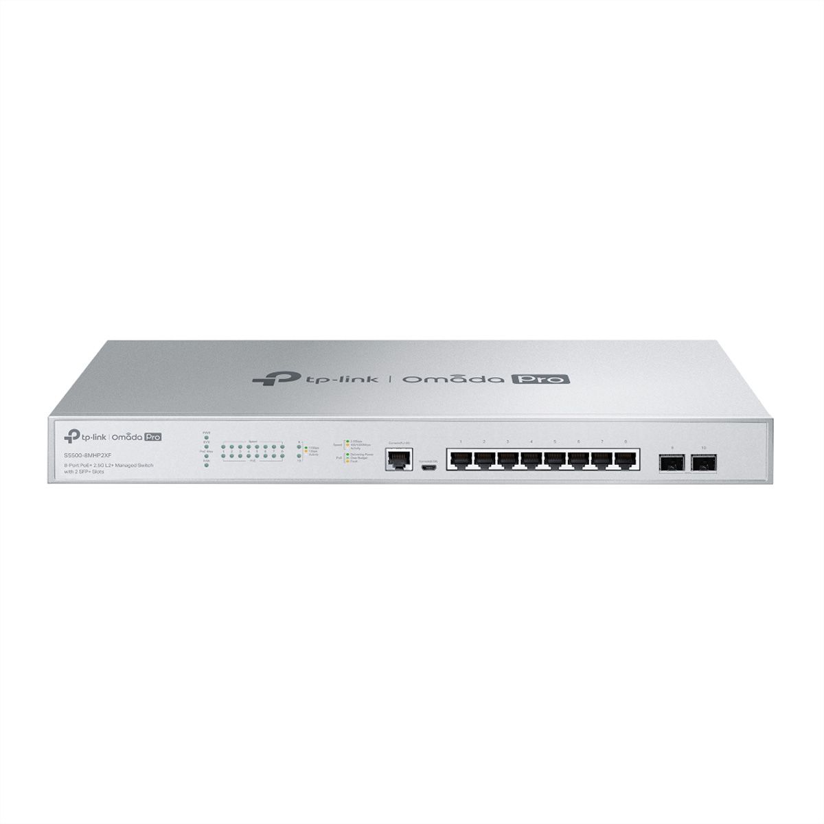 TP-Link Campus Switch S5500-8MHP2XF  , 8x2.5G PoE L2+ Managed Switch