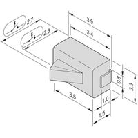 Microrupteur SCHROFF pour modules compacts et complets, normalement ouvert, 10 pièces