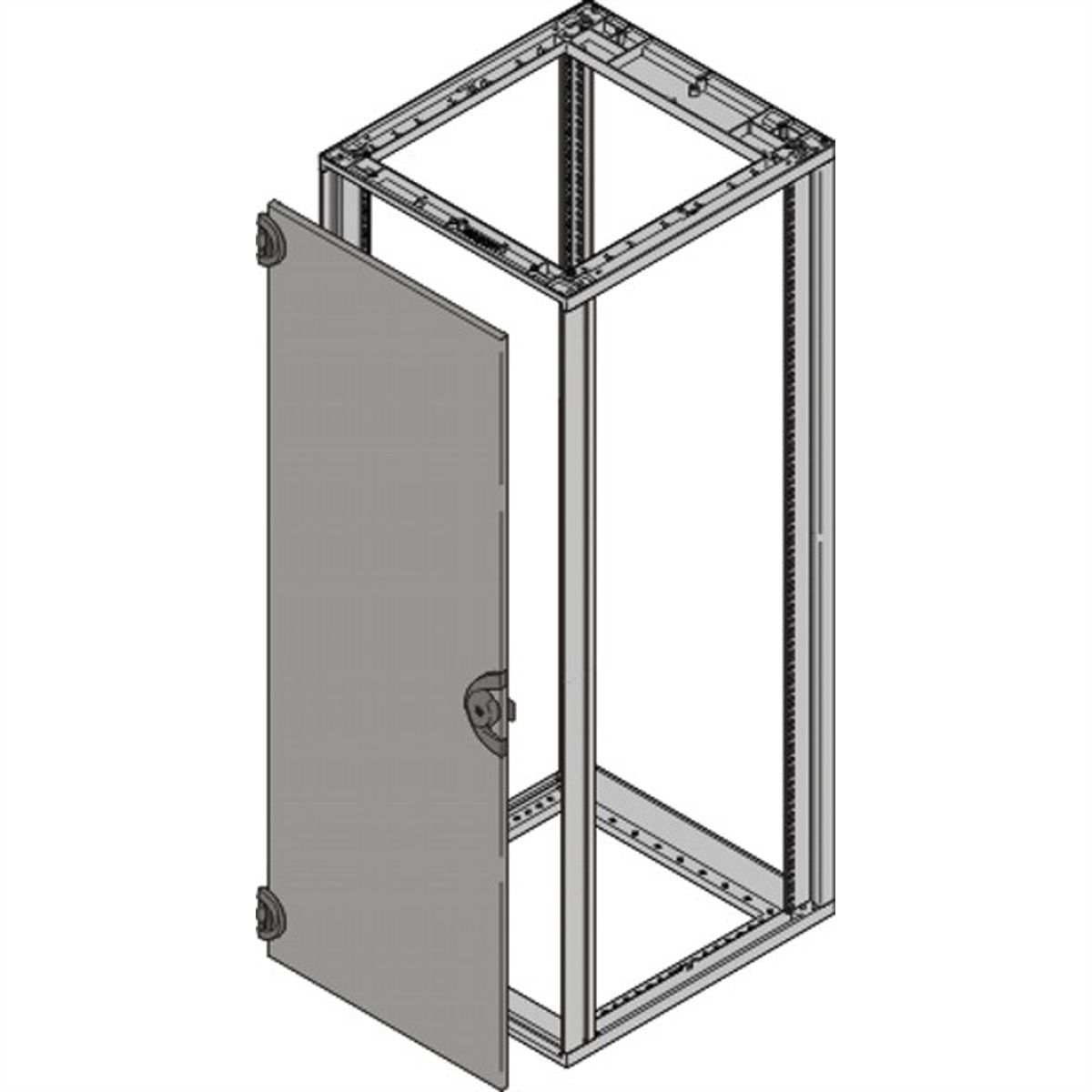 Porte en acier Novastar SCHROFF, Angle d'ouverture à 180°, RAL 7021, 43 U 553W