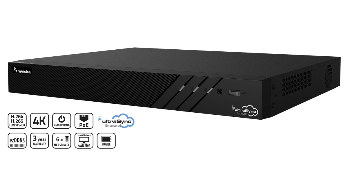 Aritech TruVision NVR Netzwerk-Videorekorder 8-CH, 8x PoE, 2TB