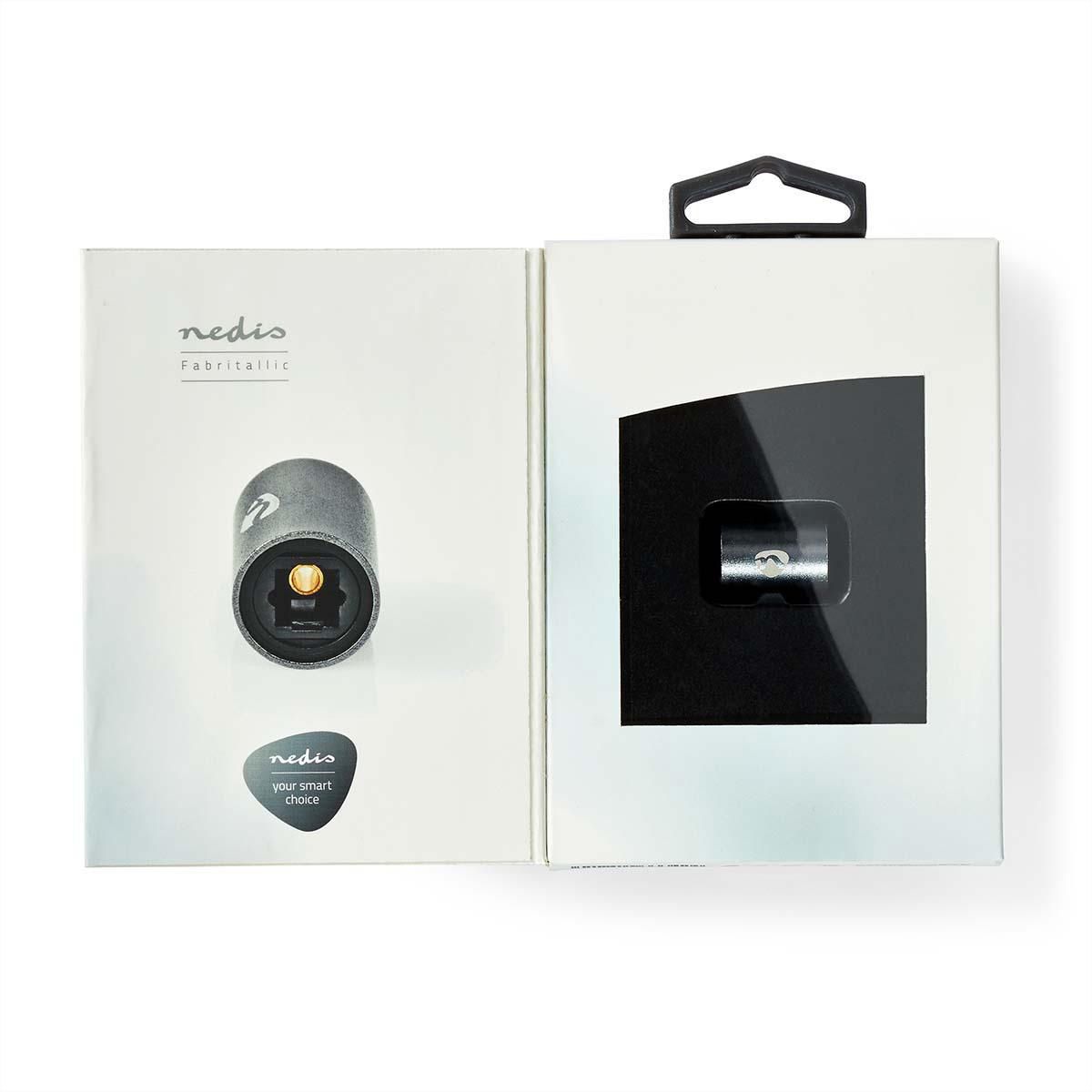 Adaptateur Toslink Nedis, adaptateur de connexion, BU/BU, gris