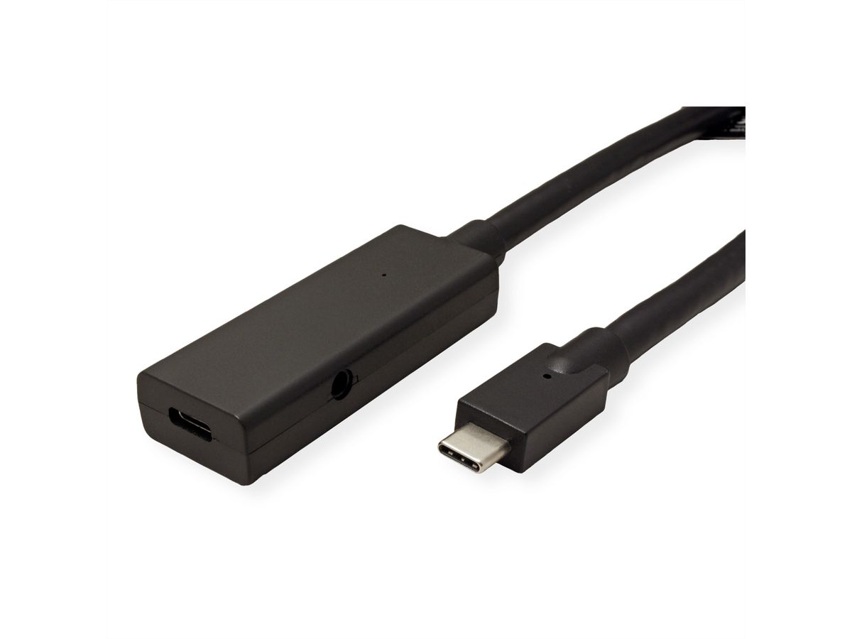 ROLINE USB 3.2 Gen 2 Repeater Kabel, C-C, ST/BU, 5 m