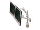 ROLINE Bras LCD double, 4 articulations, fixation sur bureau