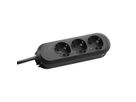 BACHMANN Prise multiple, 3x, noir, 5 m