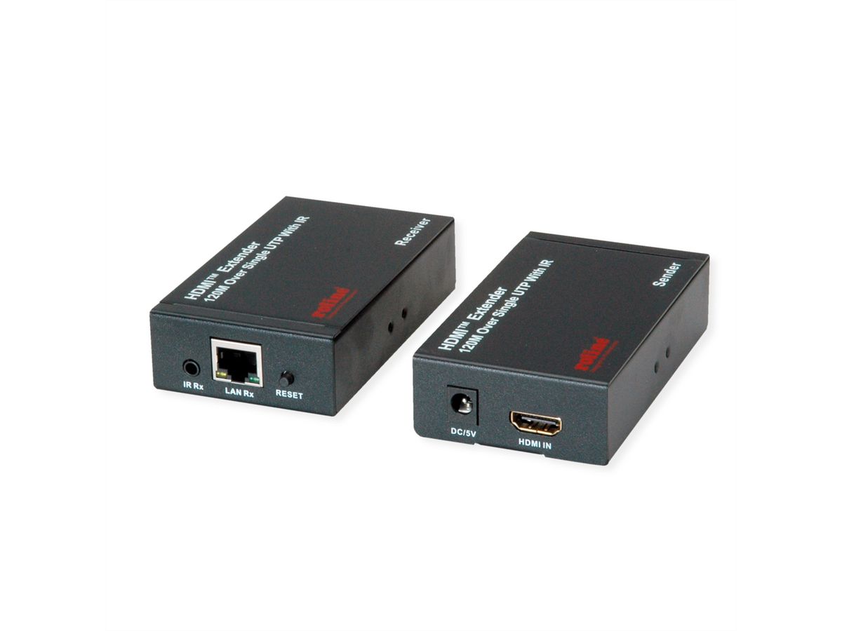 ROLINE HDMI Verlängerung, über IP, 1080P, 120m, mit IR