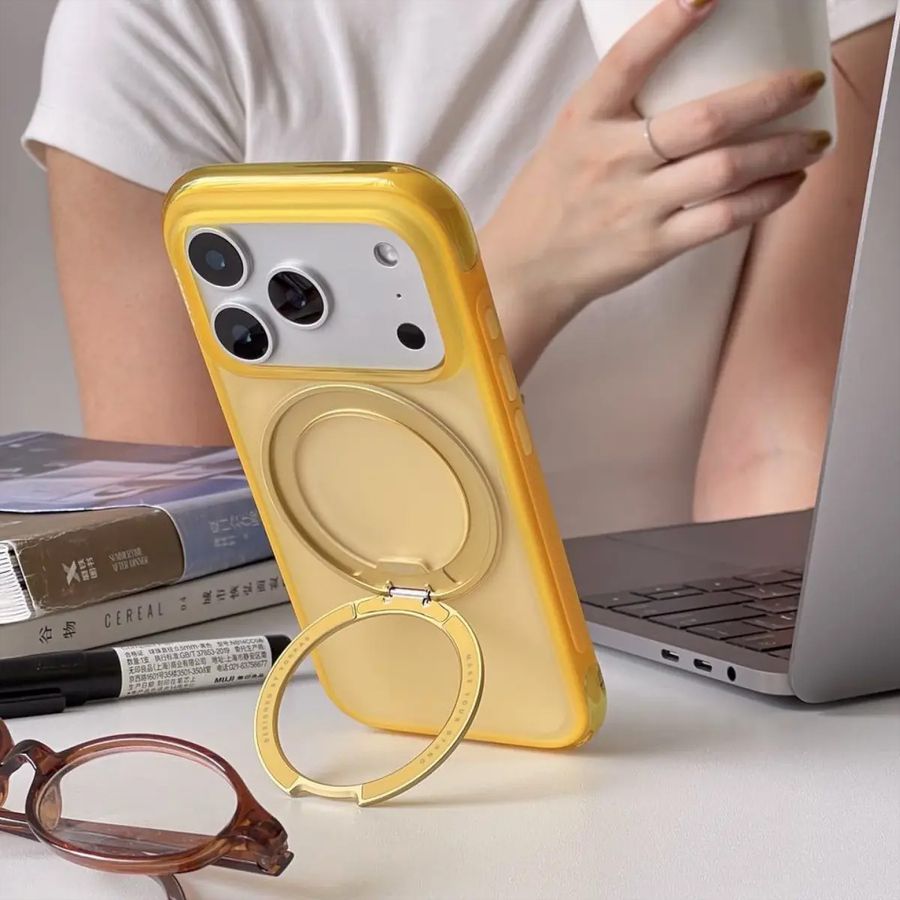 Torras Ostand O3 Air Case, iPhone 17 Pro Max, jaune