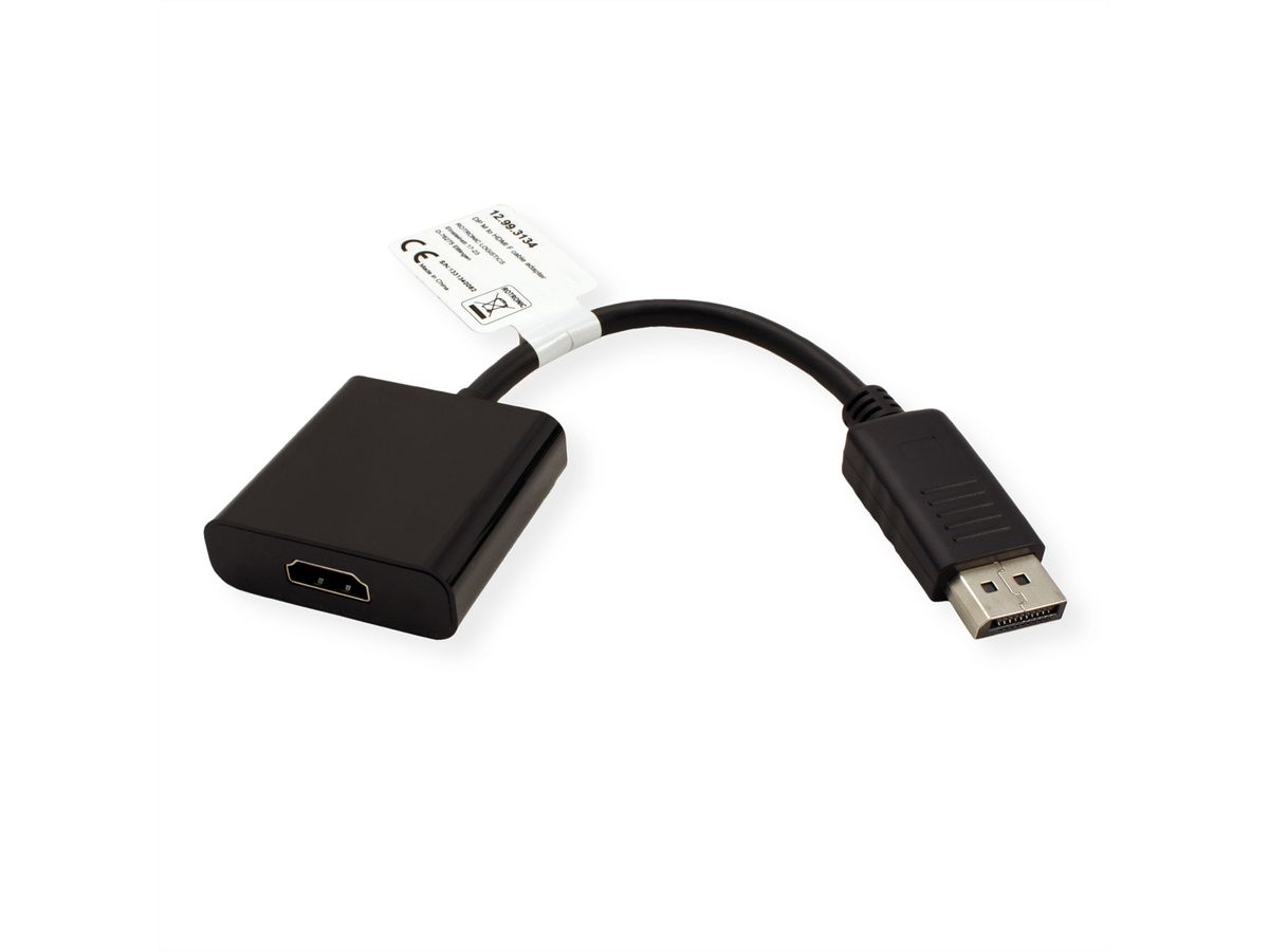 VALUE Adaptateur DisplayPort - HDMI, DP M-HDMI F