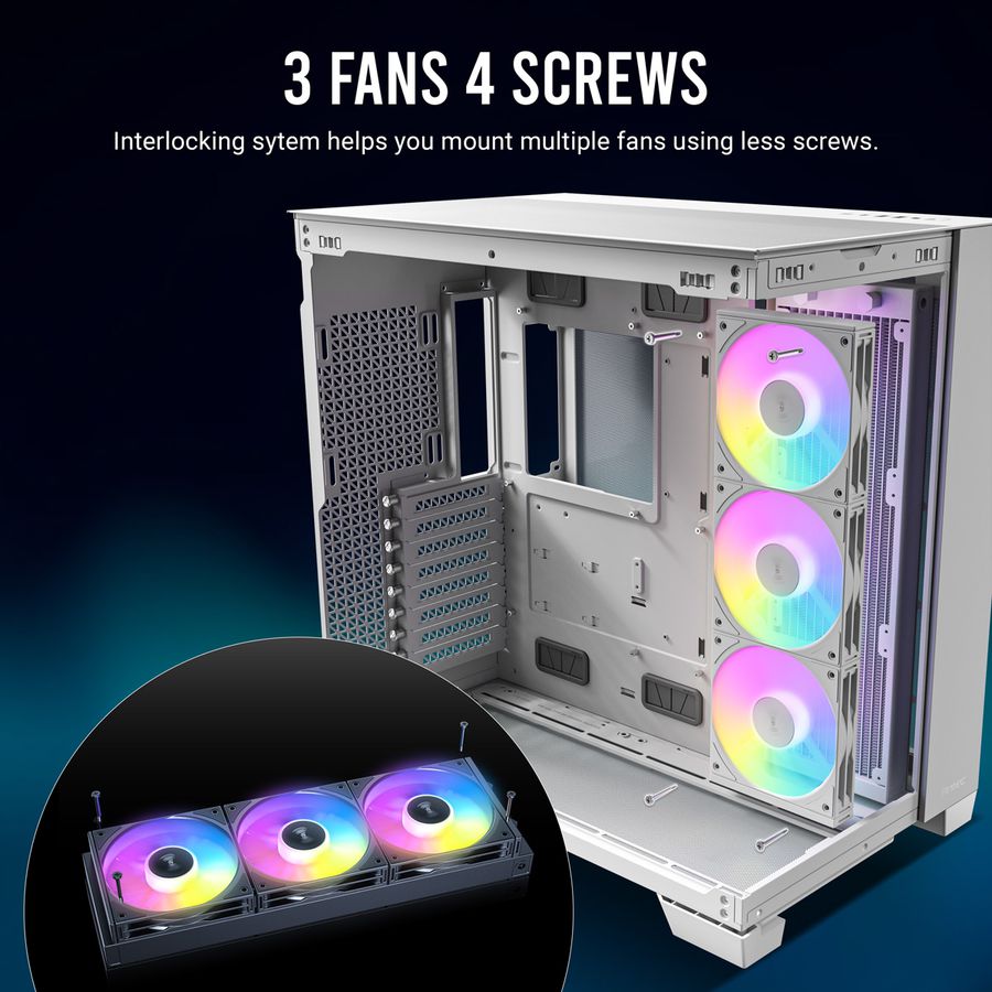 ANTEC C120 ARGB Fan PC Gehäuselüfter 120mm 3er Pack, schwarz