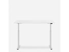 WRK21 Bureau Smart 120 x 80 cm, Hauteur réglable, Blanc uni / Blanc