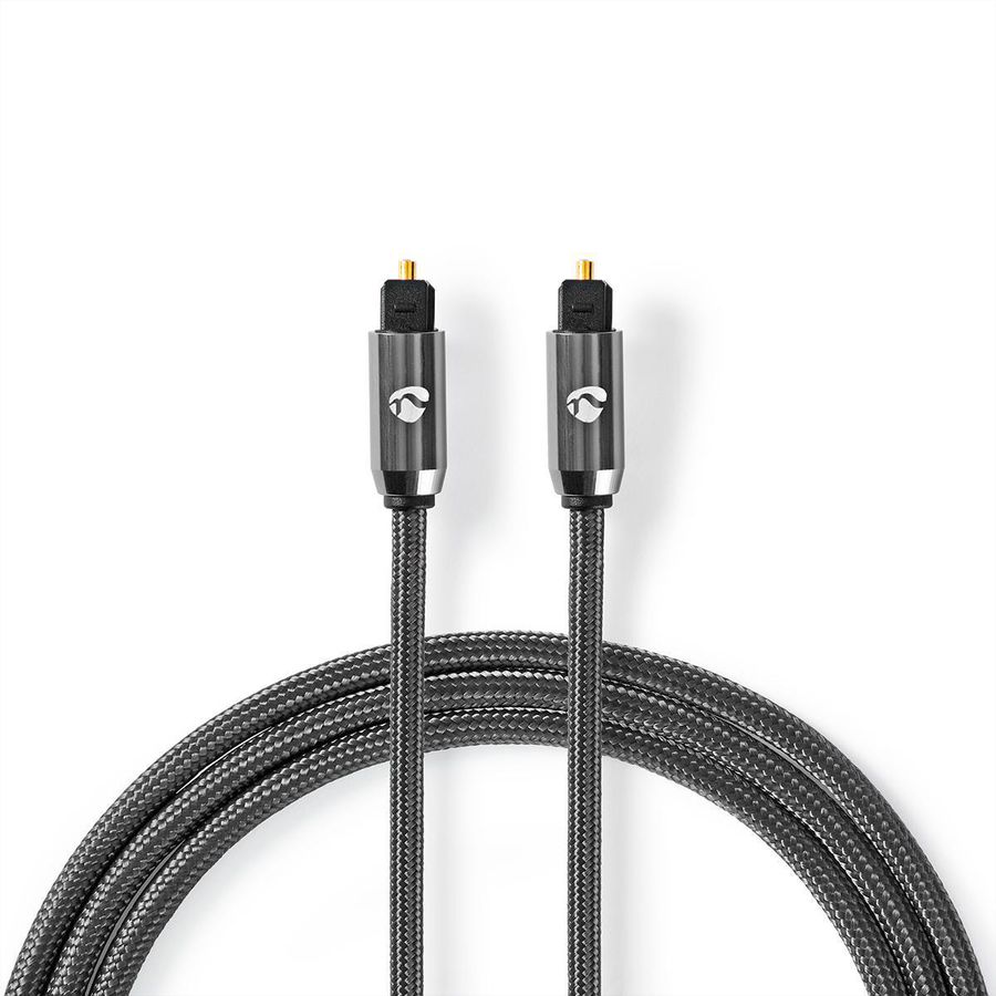 Nedis Optisches Audiokabel Toslink, ST/ST, grau, 2 m