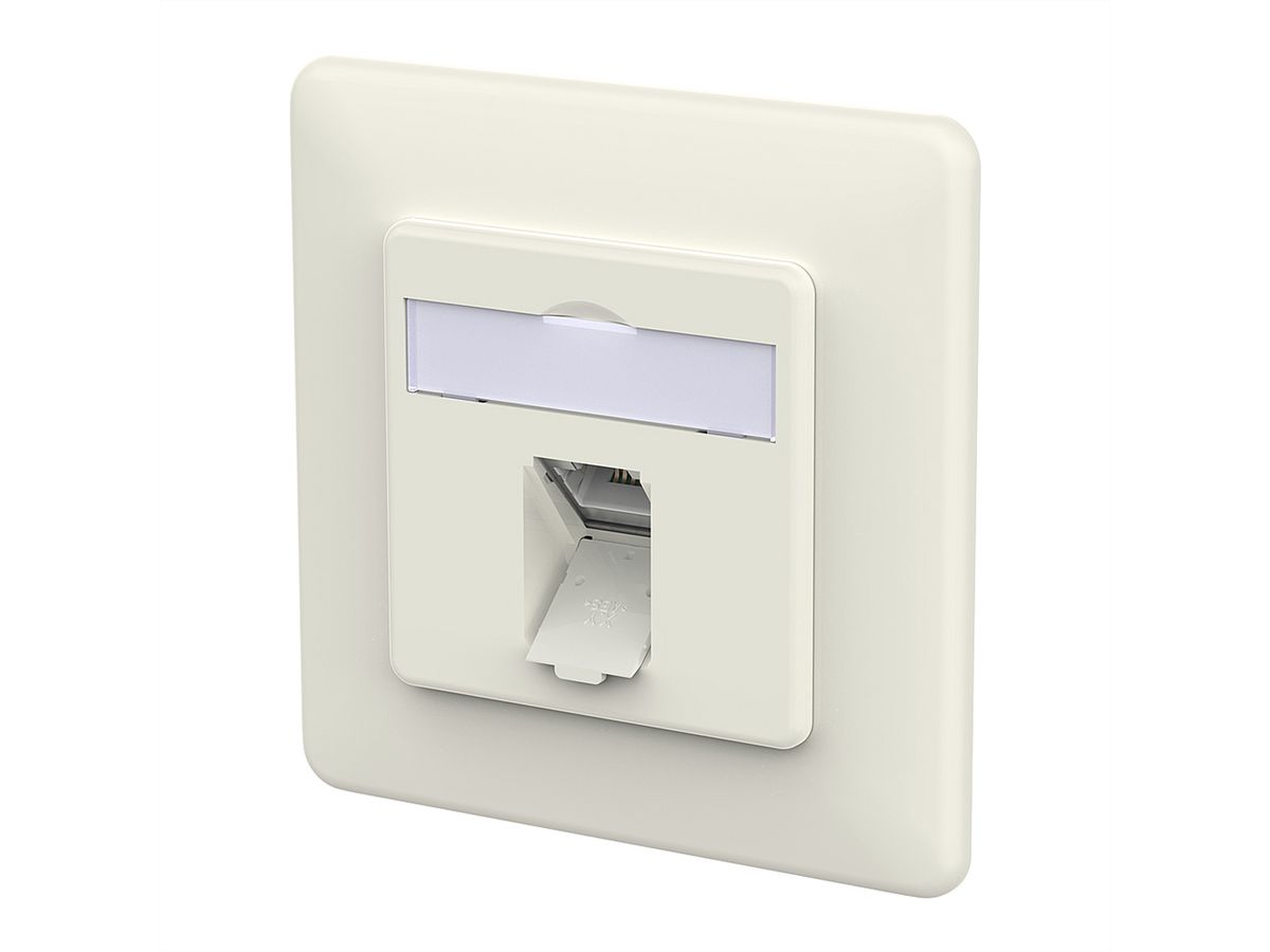 METZ CONNECT E-DAT C6A LSA++ Prise, 1 port, encastré (UP), blanc pur