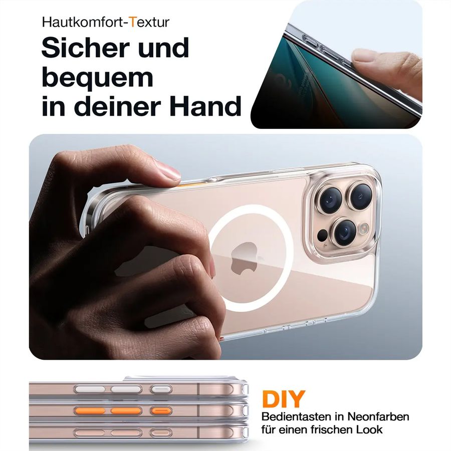 Torras Diamond Case, iPhone 16, MagSafe, transparent