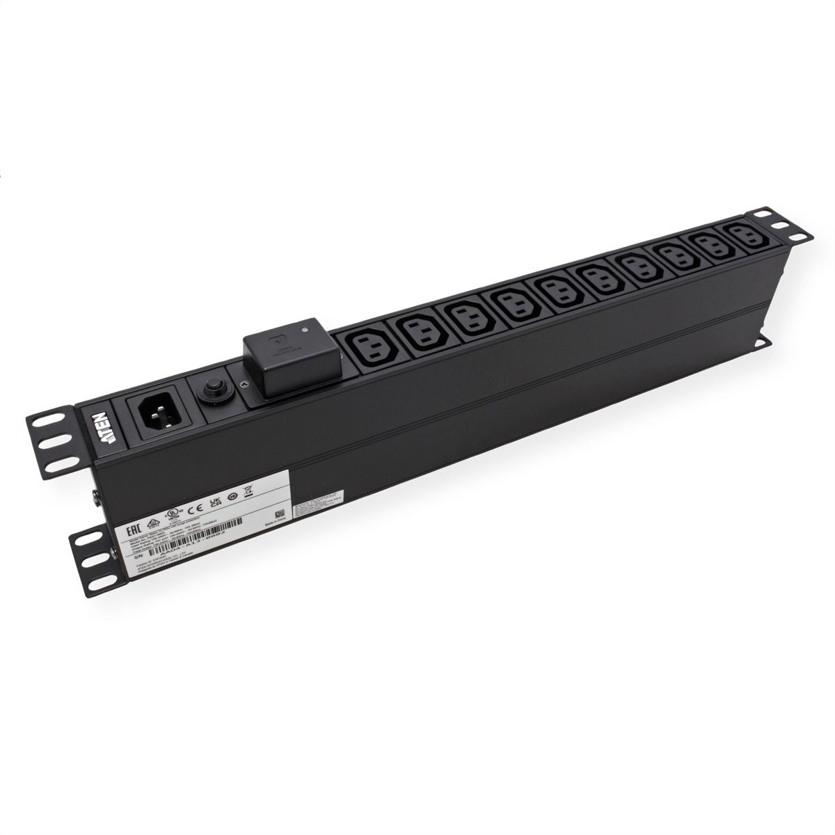 ATEN PE0118SG PDU de base 1U 10A avec protection contre les surtensions, 18 ports