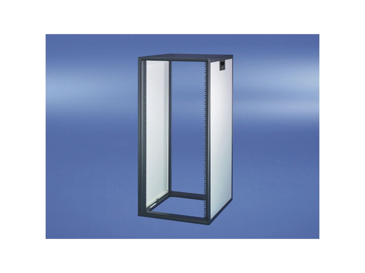 Armoire Novastar SCHROFF sans porte ni panneau arrière, Slim-line, RAL 7021/7035, 1167H 553W 800D