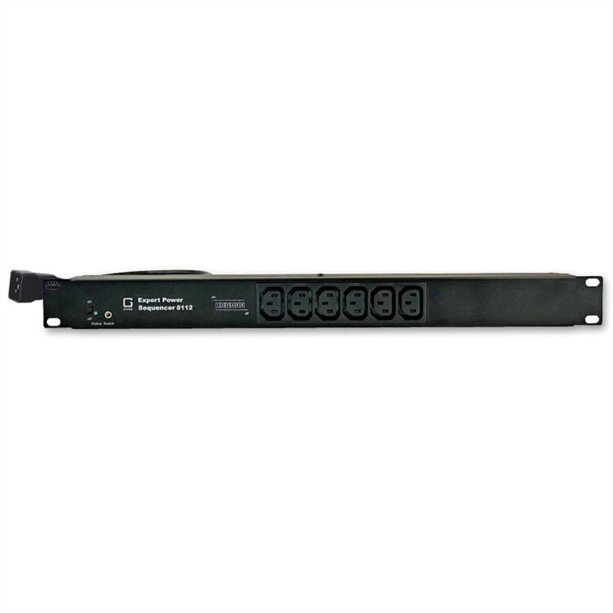 GUDE 8112-6 Expert Power Sequenzer 6x C13 mit Überspannungsschutz und Netzfilter , Anschluß C19
