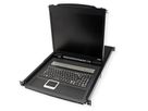 ATEN CL1308N Commutateur KVM, 48cm TFT, VGA, PS/2-USB, 8 ports, FR-Layout