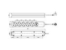 BACHMANN Prise multiple, 6x sans interrupteur, blanche, blanc, 1,5 m
