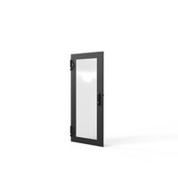 SCHROFF Porte en verre 1200H 600 IP55 fermeture 3 points RAL7021