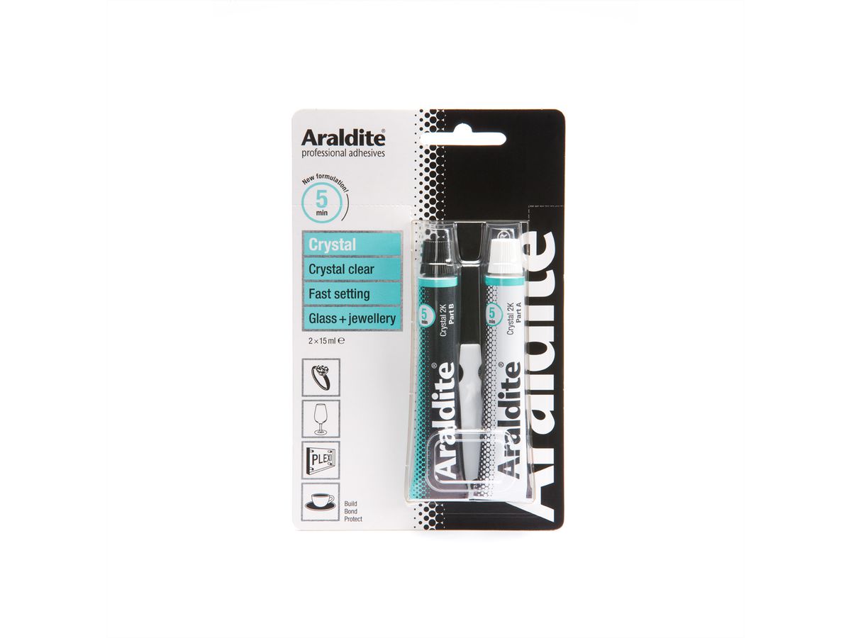 ARALDITE® Crystal Colle double composants (transparente) - 15ml x 2