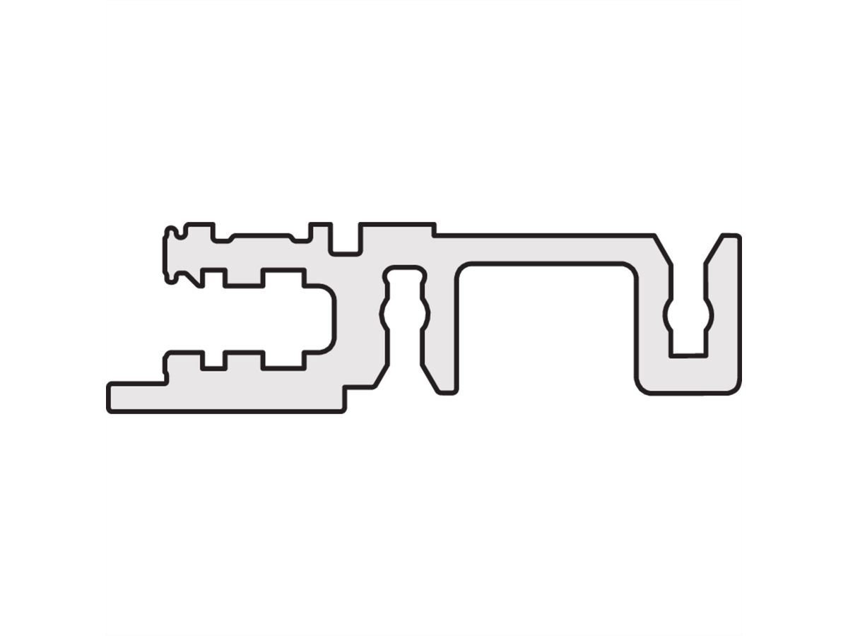 SCHROFF Frontrahmen, ungeschirmt, für horizontalen Kartenausbau - FRONTRAHMEN 4HE 54TE (KD)