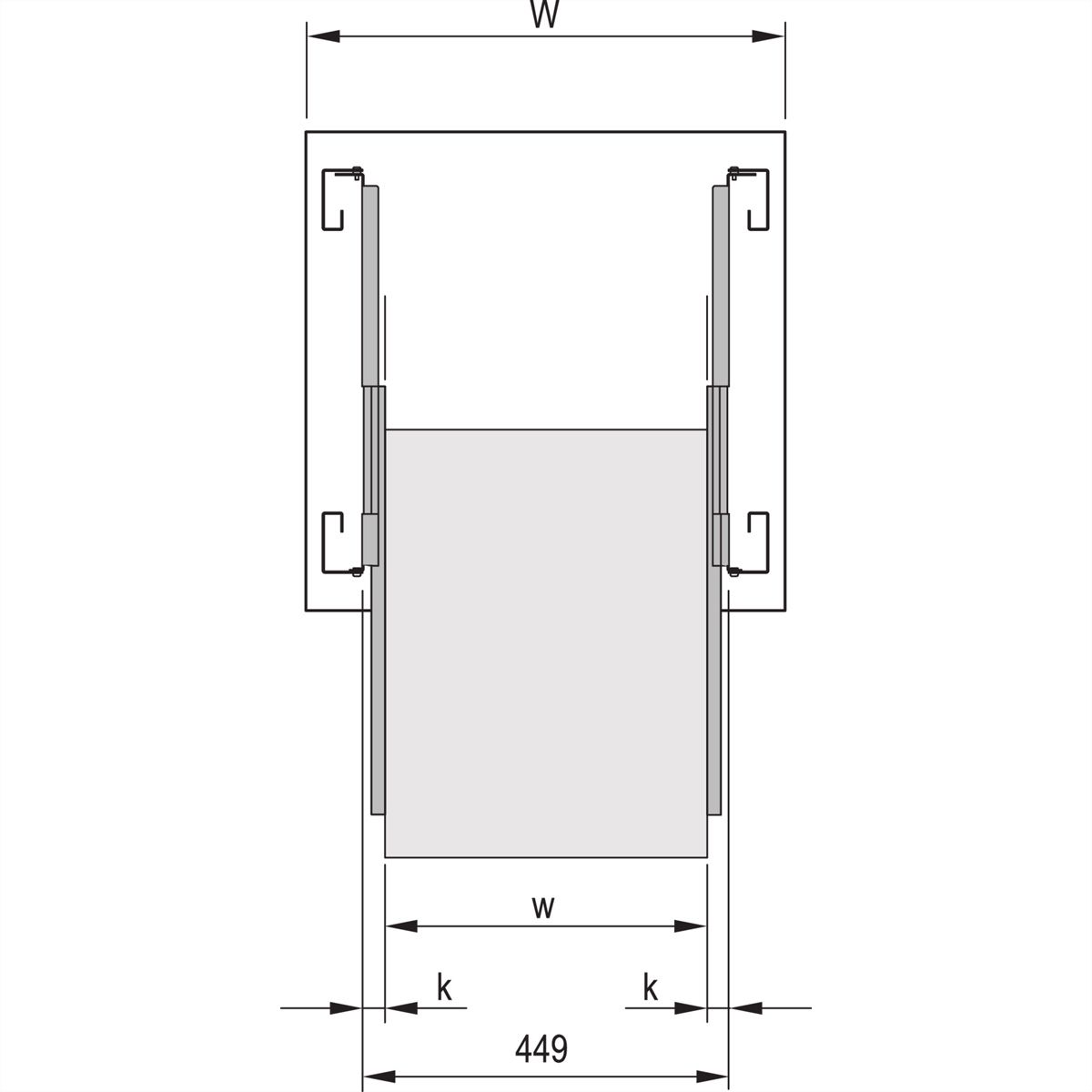 SCHROFF Kit d'assemblage de la glissière télescopique, 1 U