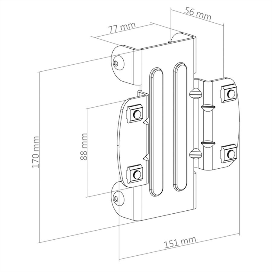 **Retoure**Hagor Adaptateur de rail CPS - Rail adapter for Alu pillar, noir