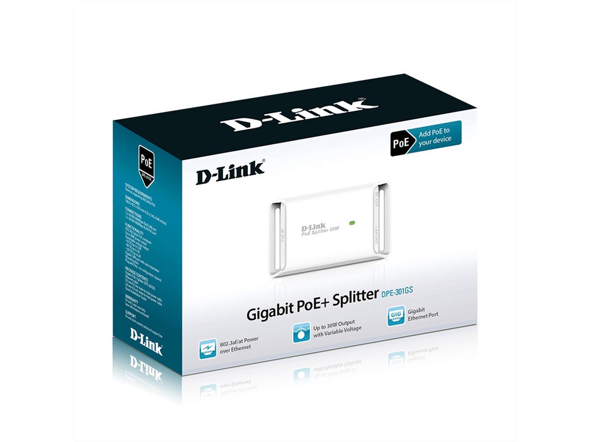 D-Link DPE-301GS Splitter Gigabit PoE+