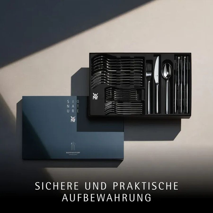 WMF Flame Plus Besteck-Set, 30-teilig, Cromargan protect®, poliert, Silber, Edelstahl