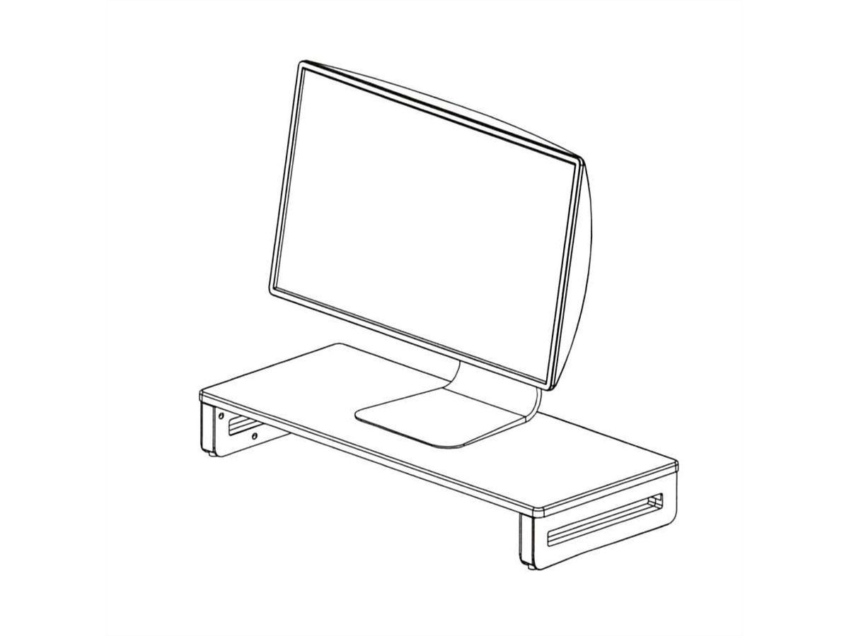VALUE Monitor-/Laptop-Ständer, höhenverstellbar, schwarz